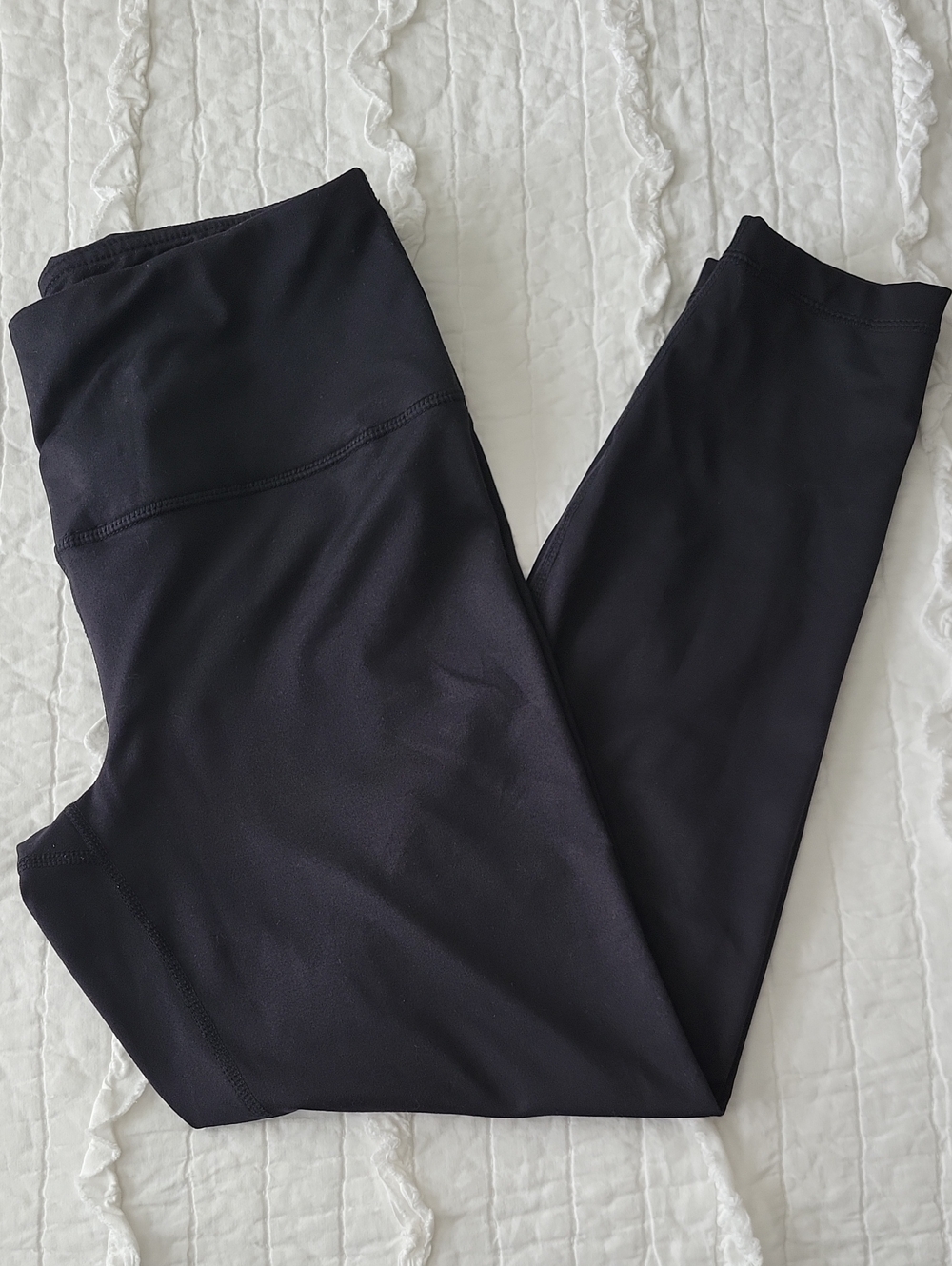Velocity High-Waist 7/8 Length Active Leggings L Black Like New